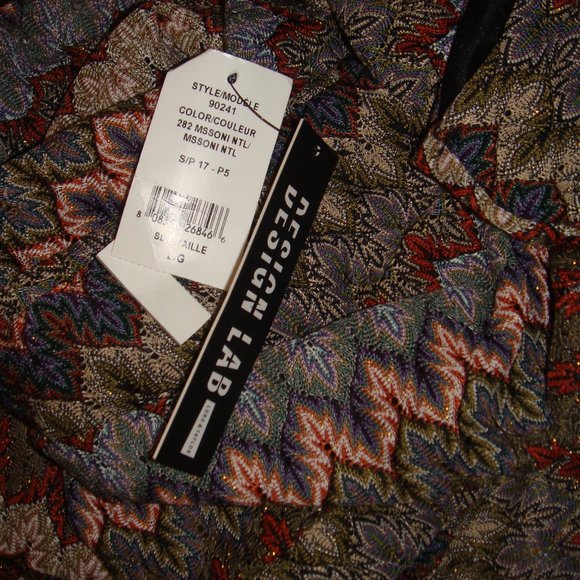 Design Lab Multi Color Sleeveless Maxi Dress L - Picture 9 of 9